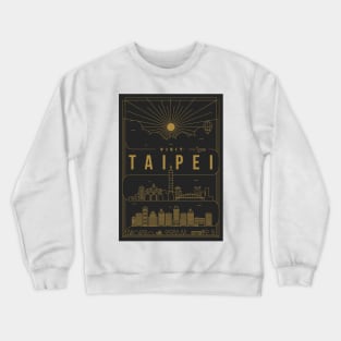 Taipei Minimal Lineal Poster Crewneck Sweatshirt